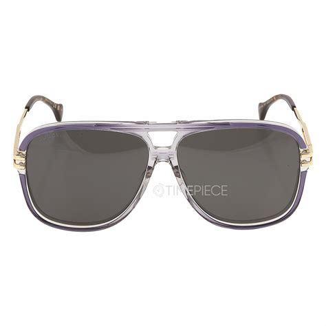 gucci 1105 gg 1105|Gucci Grey Pilot Men's Sunglasses GG1105S 001 63 .